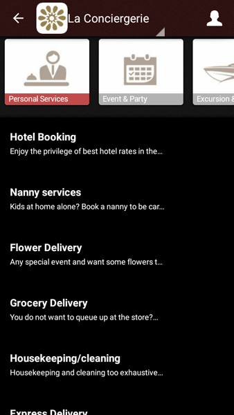 Concierge Hotels App : Featured Story