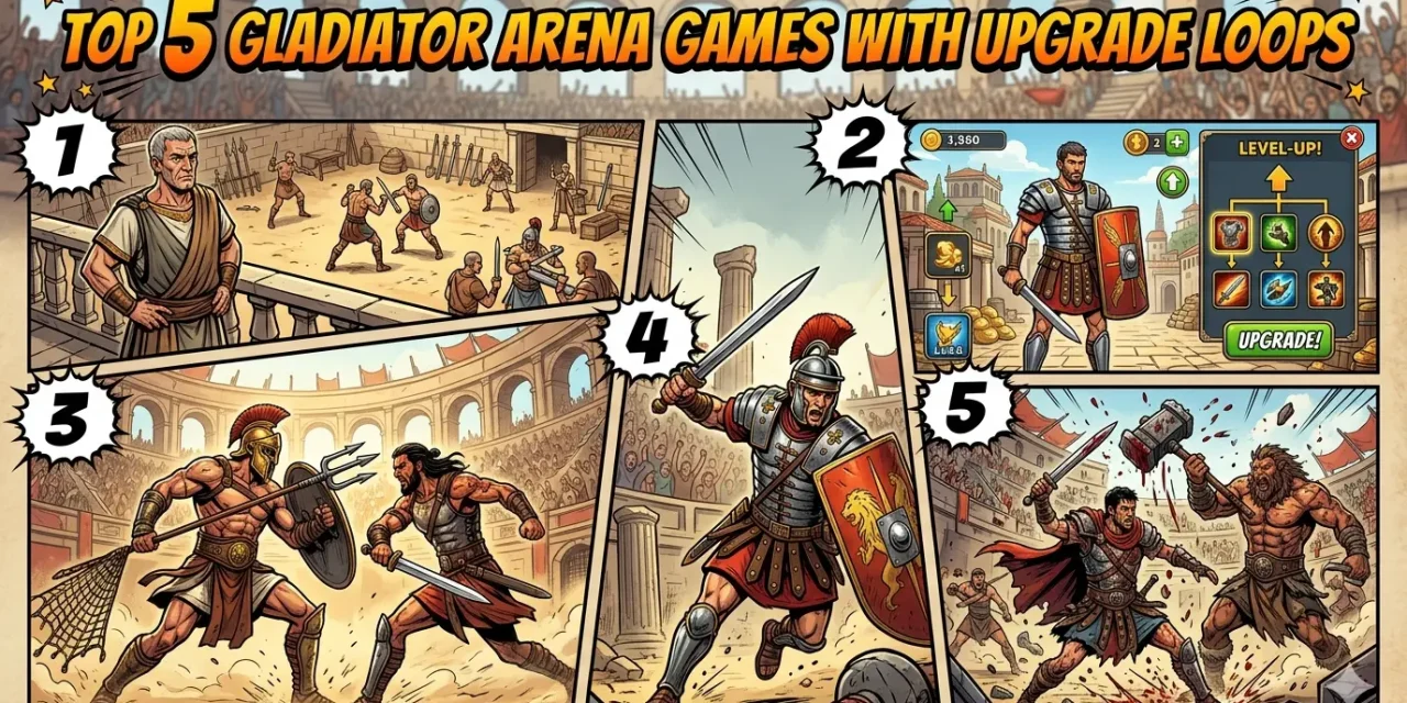 Top 5 Gladiator Arena Games with Upgrade Loops