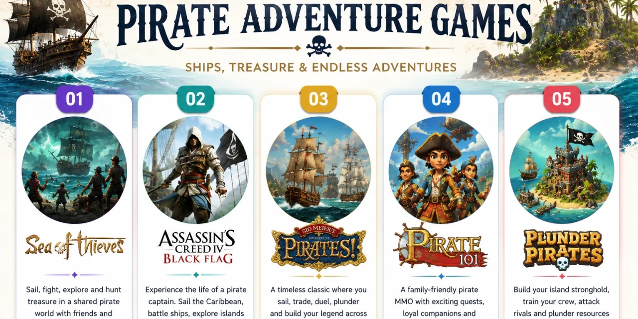 Top 5 Pirate Adventure Games with Ships, Treasure, and Sea Battles