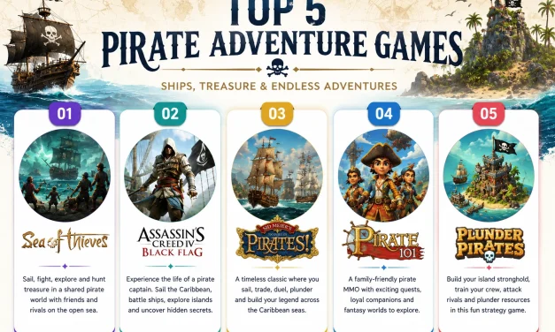 Top 5 Pirate Adventure Games with Ships, Treasure, and Sea Battles