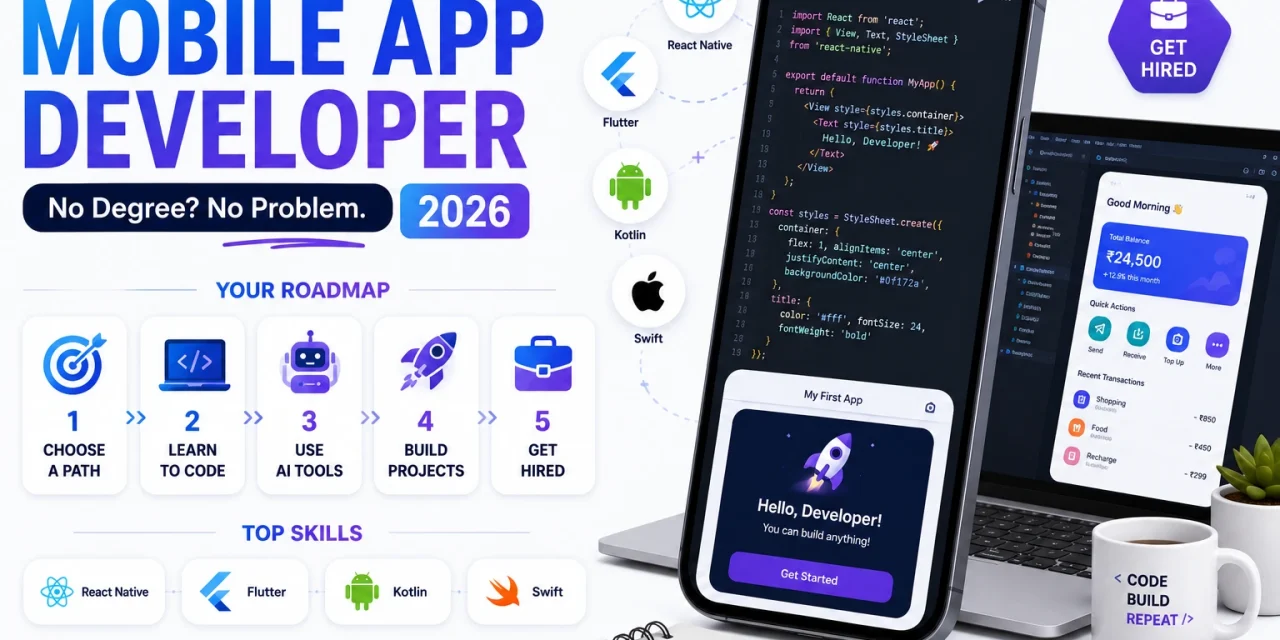 Become a Mobile App Developer in 2026 with No Degree