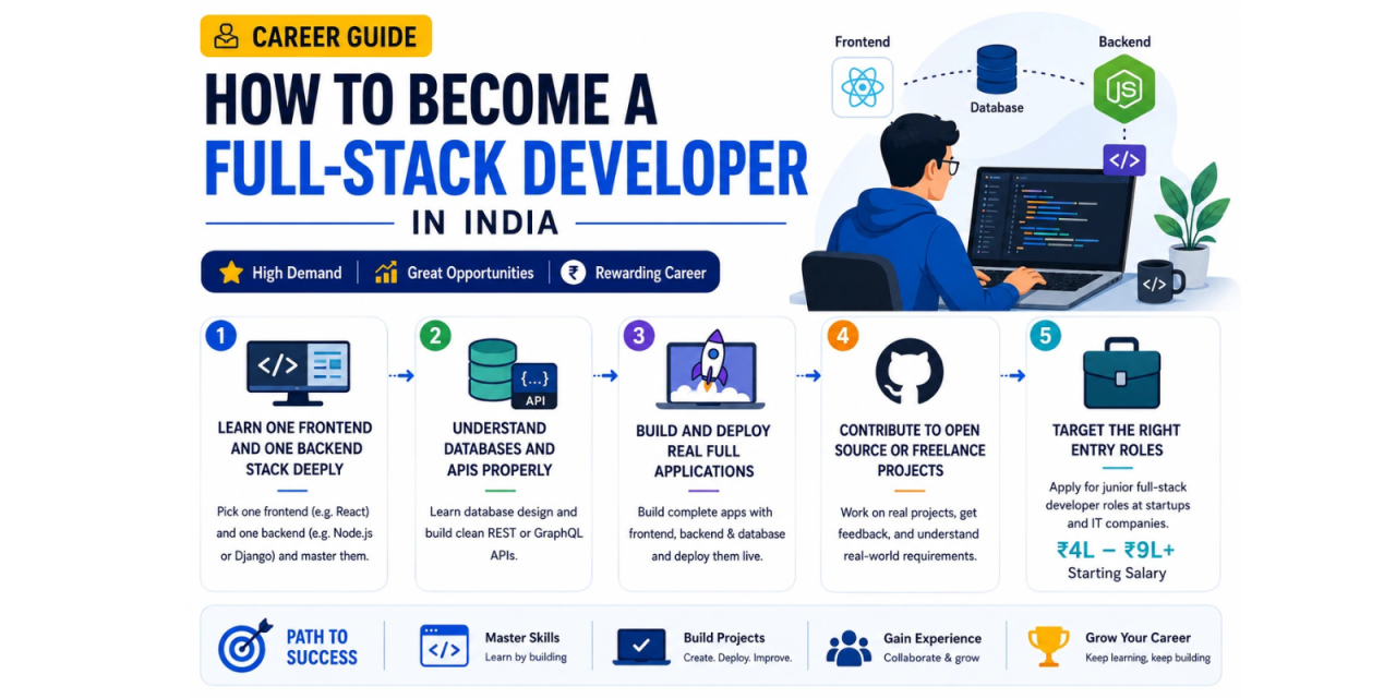 Career Guide: How to Become a Full-Stack Developer in India