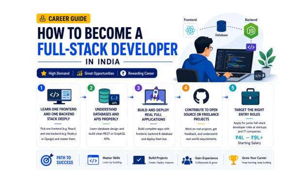 Career Guide: How to Become a Full-Stack Developer in India