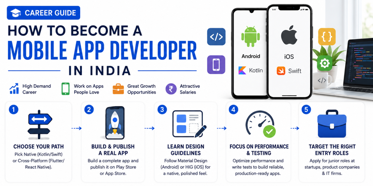 Career Guide: How to Become a Mobile App Developer in India