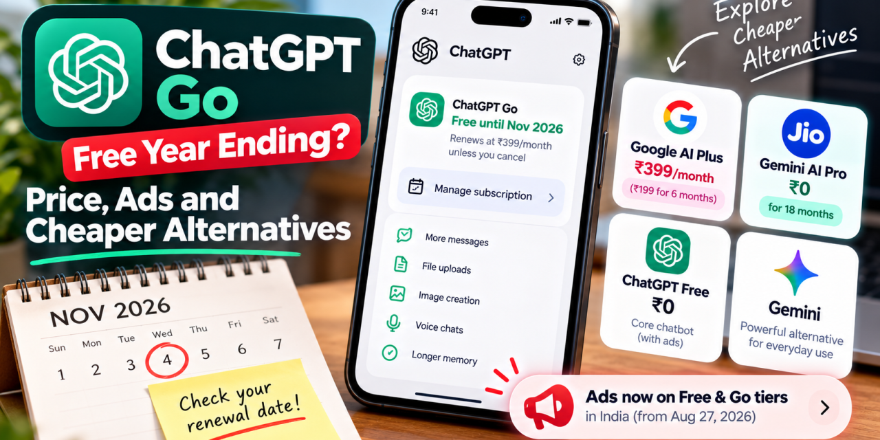 ChatGPT Go Free Year Ending? Price, Ads and Cheaper Alternatives