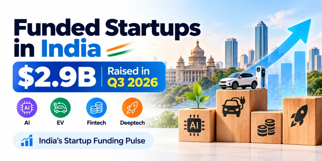 Funded Startups in India Raised $2.9 Bn in Q3 2026: AI and EVs Lead