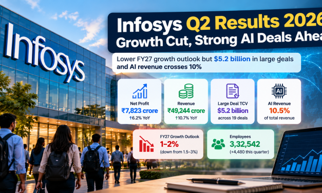 Infosys, Infosys Q2 FY27, Q2 FY27 Results, IT Earnings, Salil Parekh, Revenue Guidance, AI Revenue,